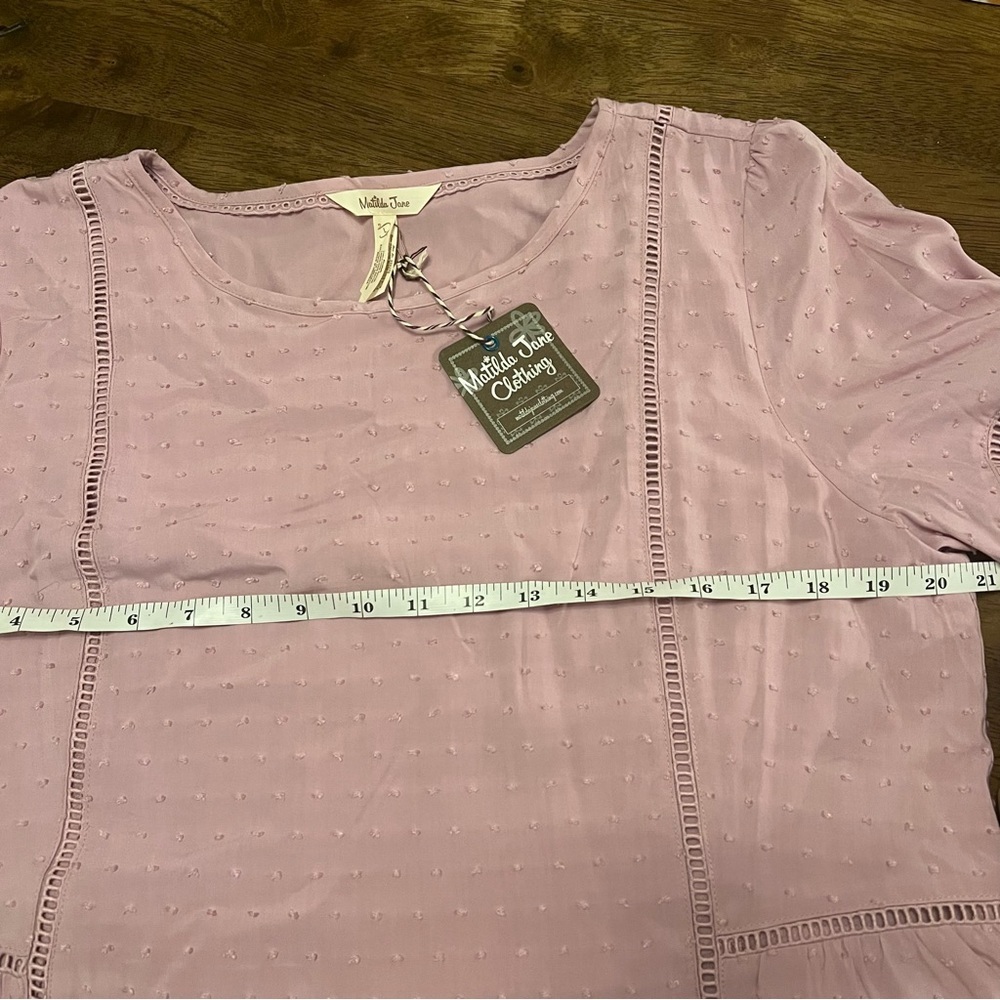 NWT Matilda Jane Turn On The Charm Dress Size L Mauve Pink Purple Boho - Picture 8 of 14